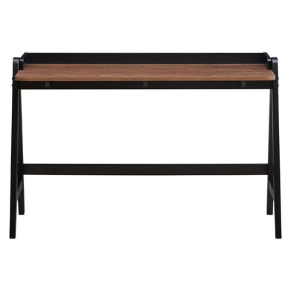 Raul Writing Desk Walnut and Black with USB ports 805926