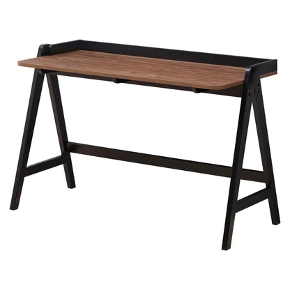 Raul Writing Desk Walnut and Black with USB ports 805926