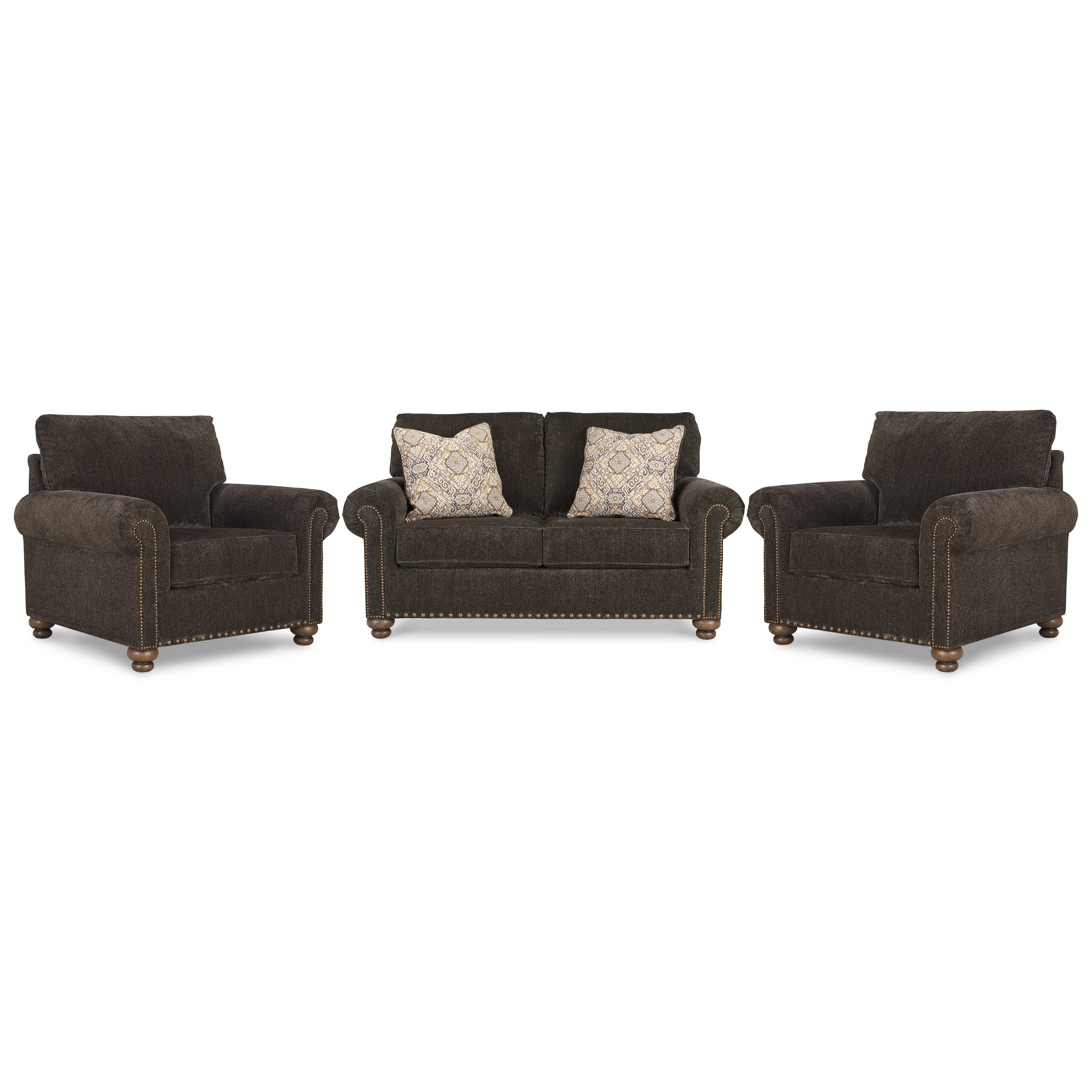 Signature Design by Ashley Stracelen Loveseat And 2 Chairs