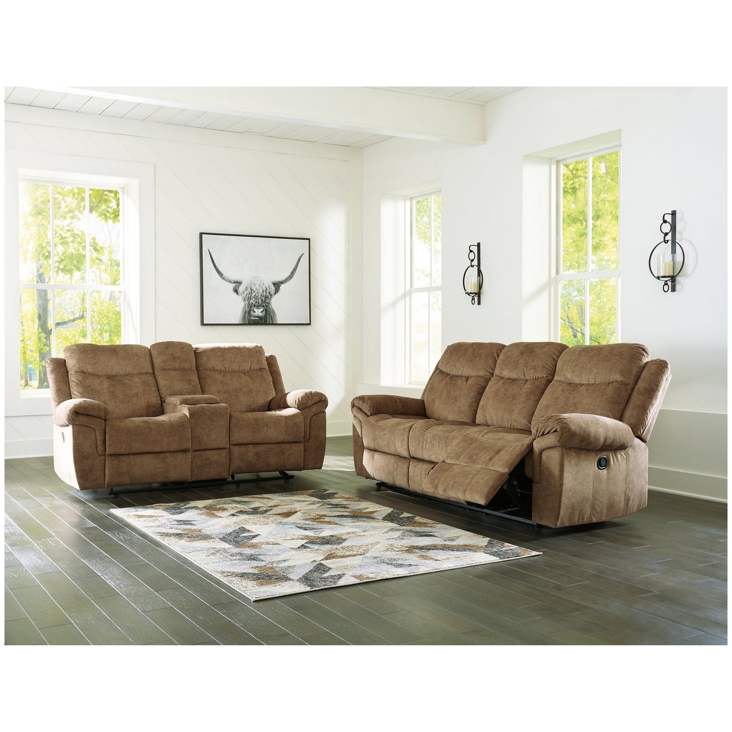 Huddle-Up Reclining Sofa and Loveseat Ash-82304U1