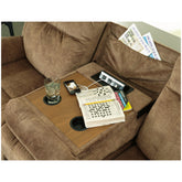 Huddle-Up Reclining Sofa with Drop Down Table Ash-8230489