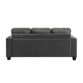 REVERSIBLE SOFA CHAISE WITH 2 PILLOWS, GRAY FABRIC & P/U 8401GY-3SC