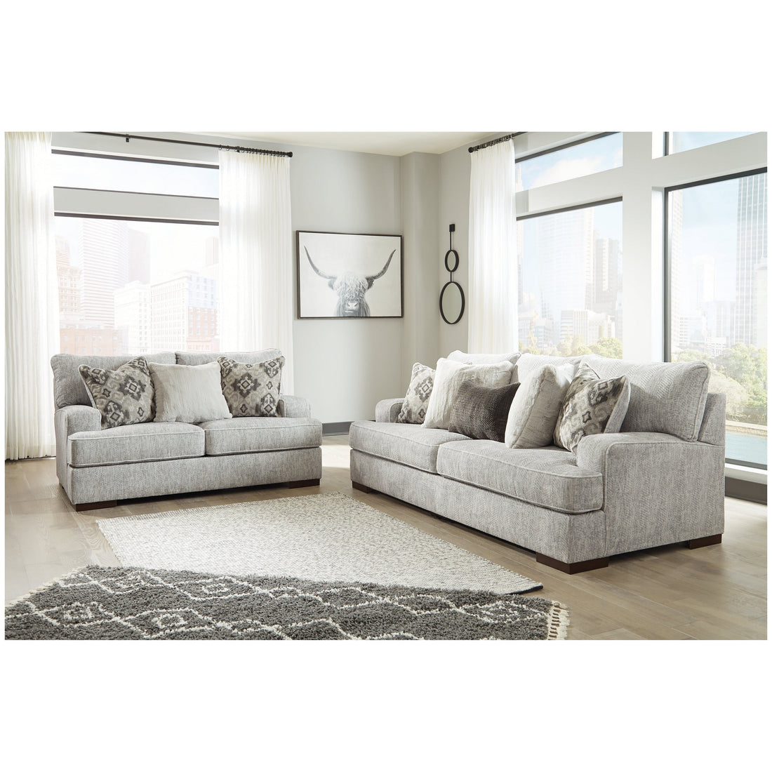 Mercado Sofa and Loveseat Ash-84604U1