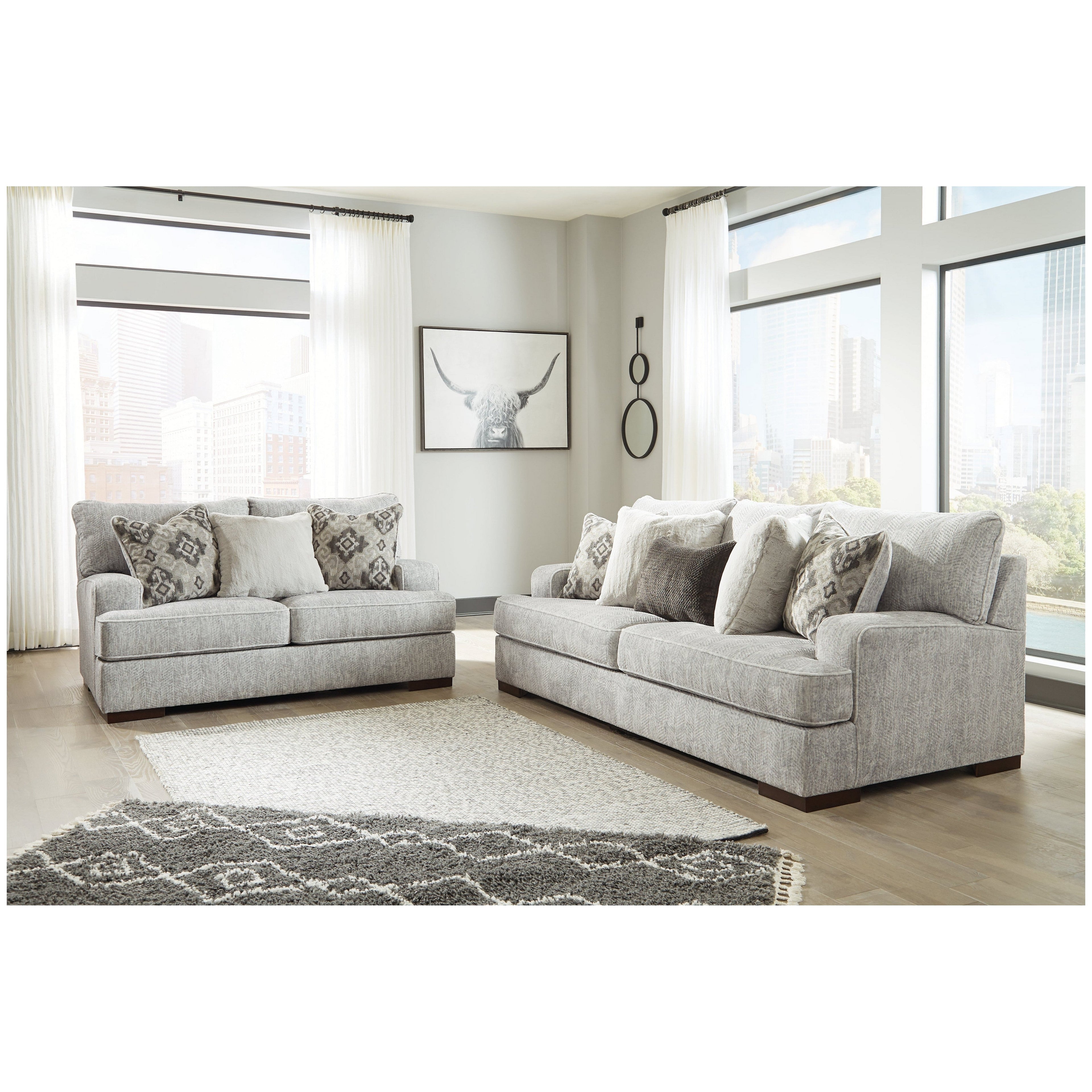 Mercado Sofa and Loveseat Ash-84604U1