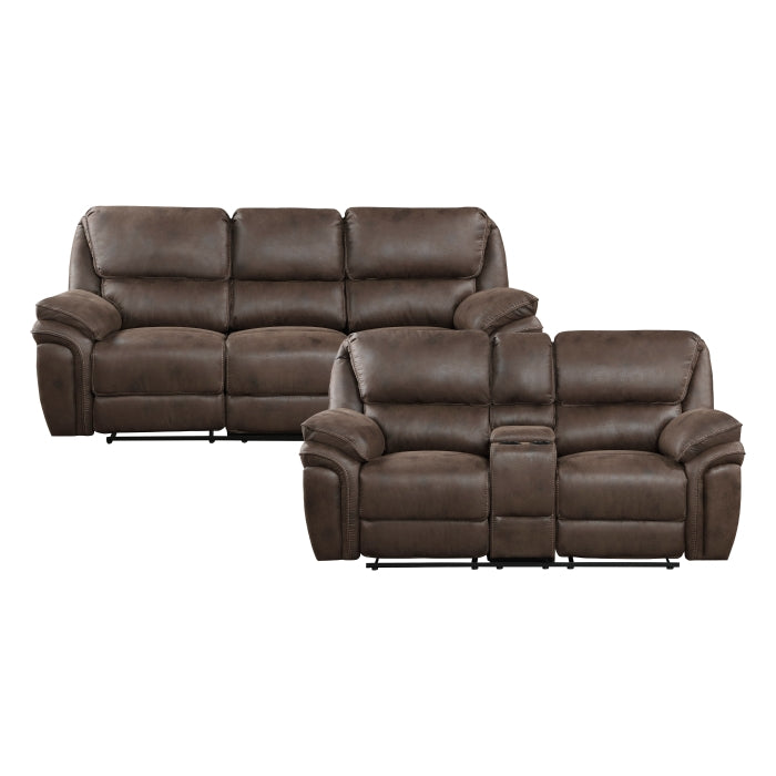 Homelegance Proctor 2pc Set: Sofa, Love