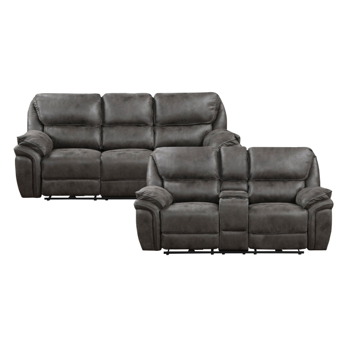 Homelegance Proctor 2pc Set: Sofa, Love (Power)