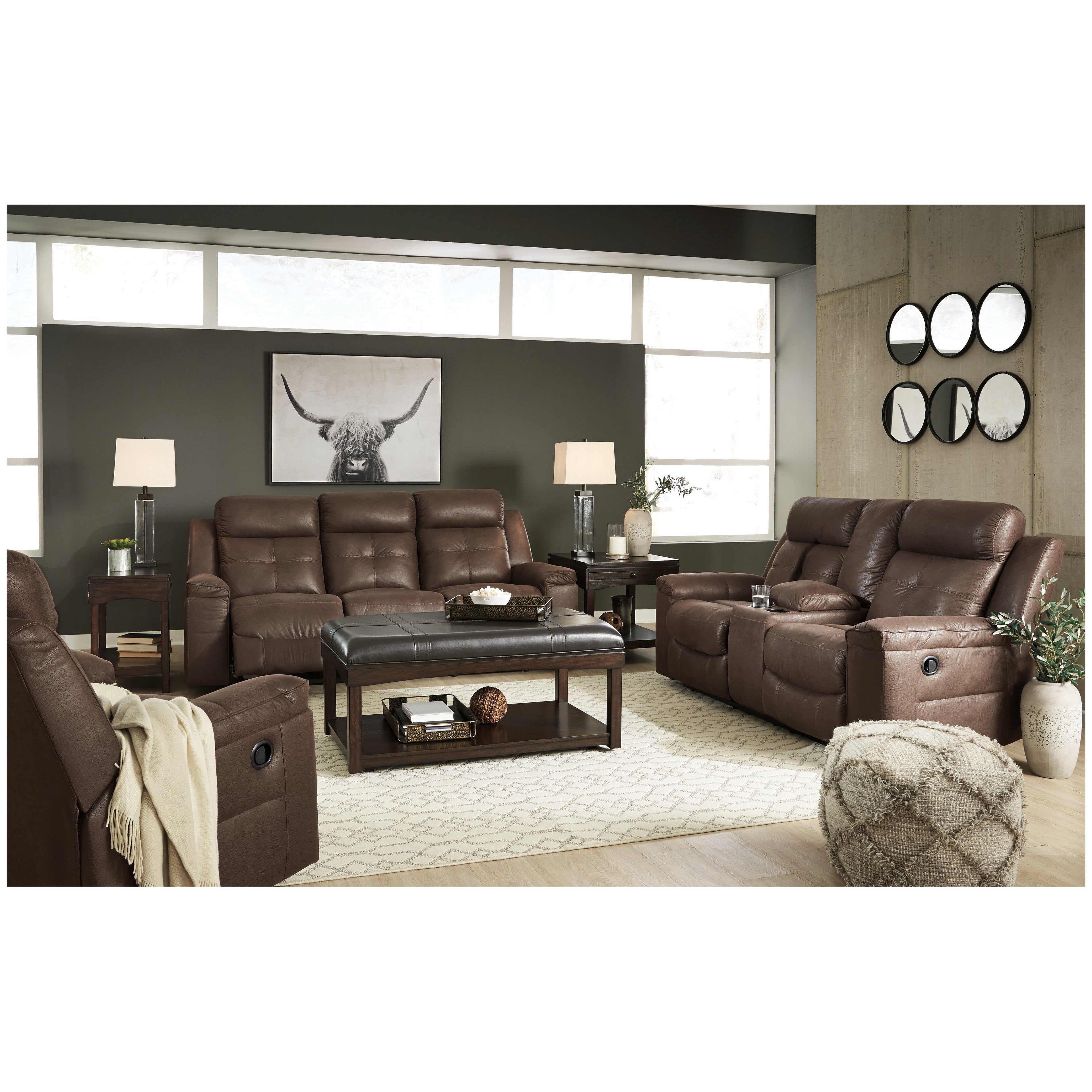 Jesolo Reclining Sofa and Loveseat with Recliner Ash-86704U1