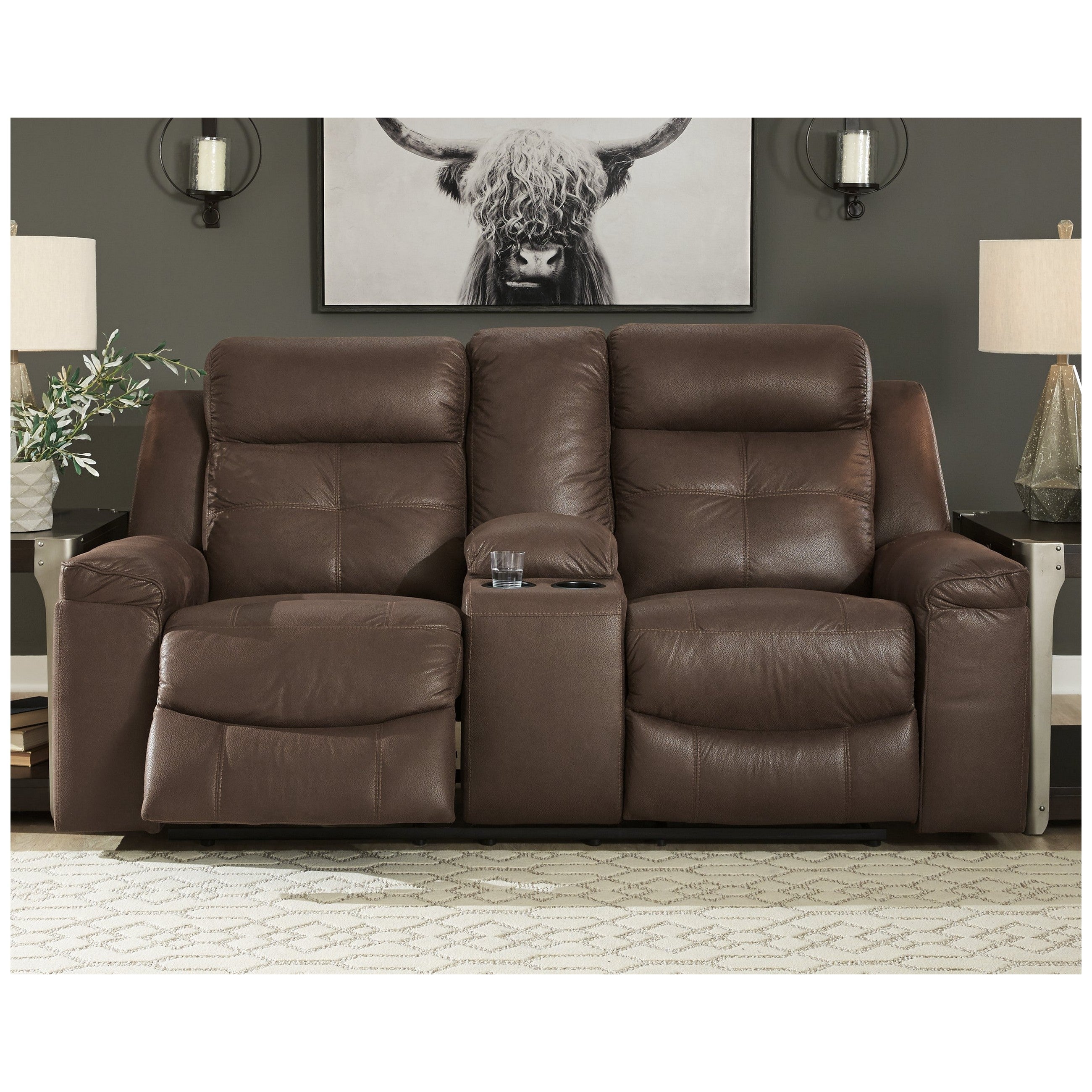 Jesolo Power Reclining Sofa and Loveseat Ash-86704U2