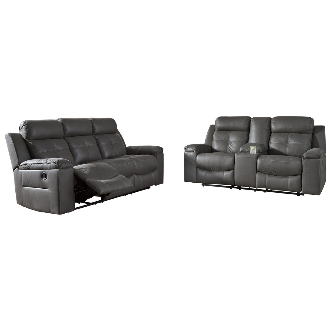 Jesolo Power Reclining Sofa and Loveseat Ash-86705U1