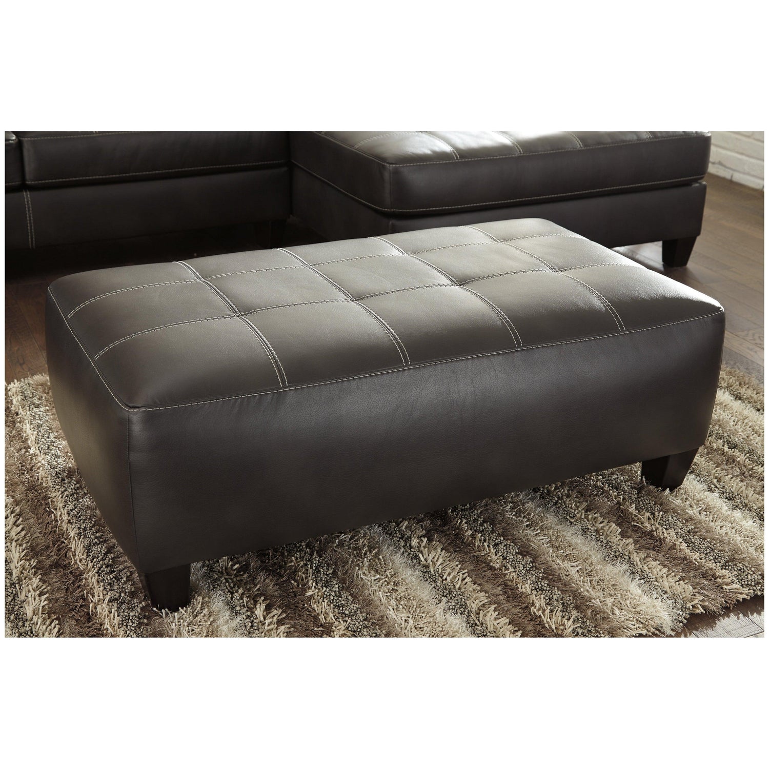 Nokomis Oversized Accent Ottoman Ash-8772108