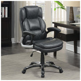 Nerris Adjustable Height Office Chair with Padded Arm Grey and Black 881183