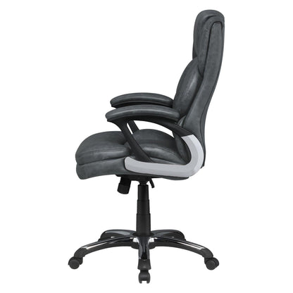 Nerris Adjustable Height Office Chair with Padded Arm Grey and Black 881183