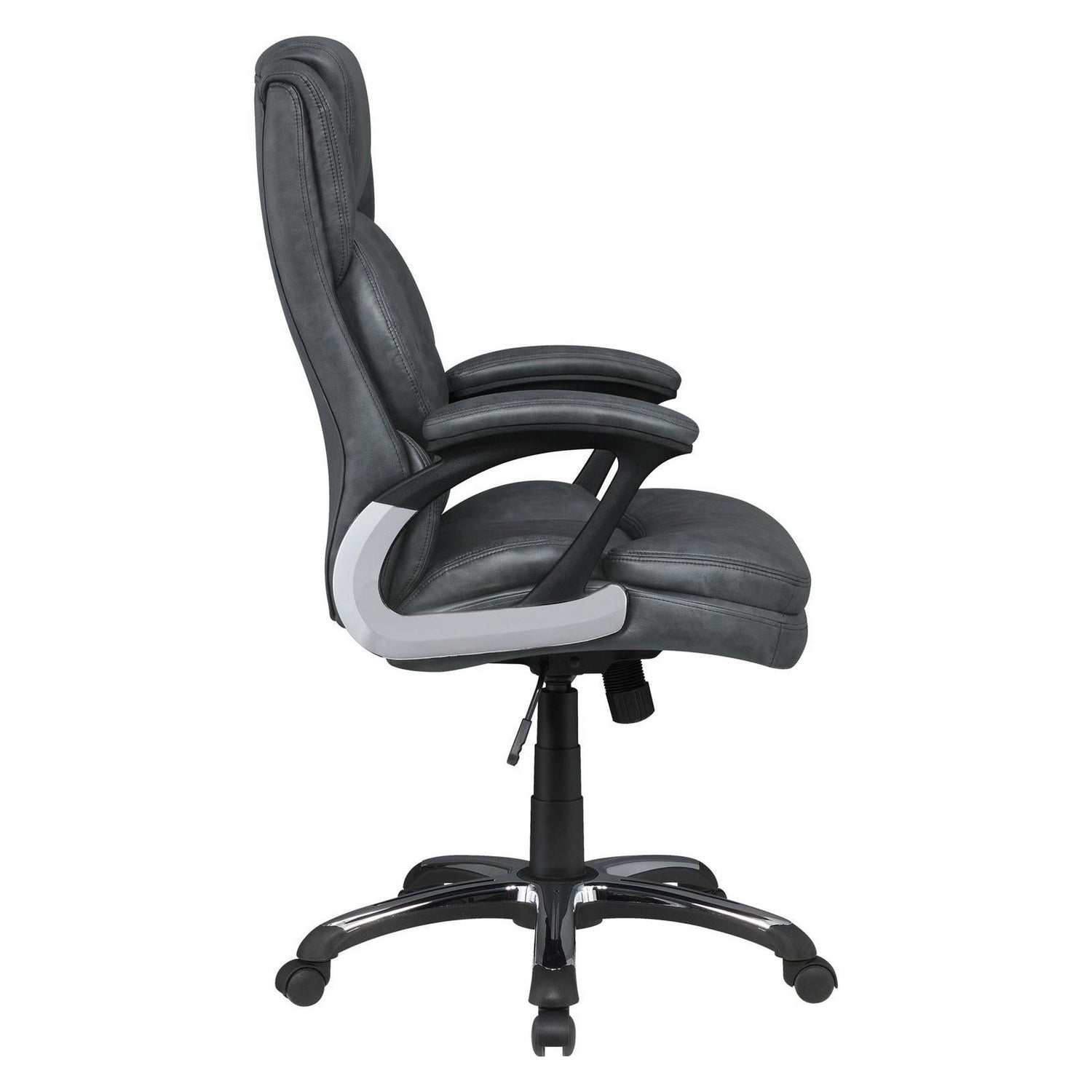 Nerris Adjustable Height Office Chair with Padded Arm Grey and Black 881183