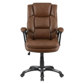 Nerris Adjustable Height Office Chair with Padded Arm Brown and Black 881184