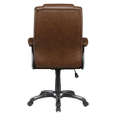 Nerris Adjustable Height Office Chair with Padded Arm Brown and Black 881184