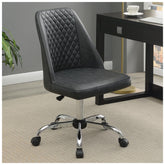 Althea Upholstered Tufted Back Office Chair Grey and Chrome 881196