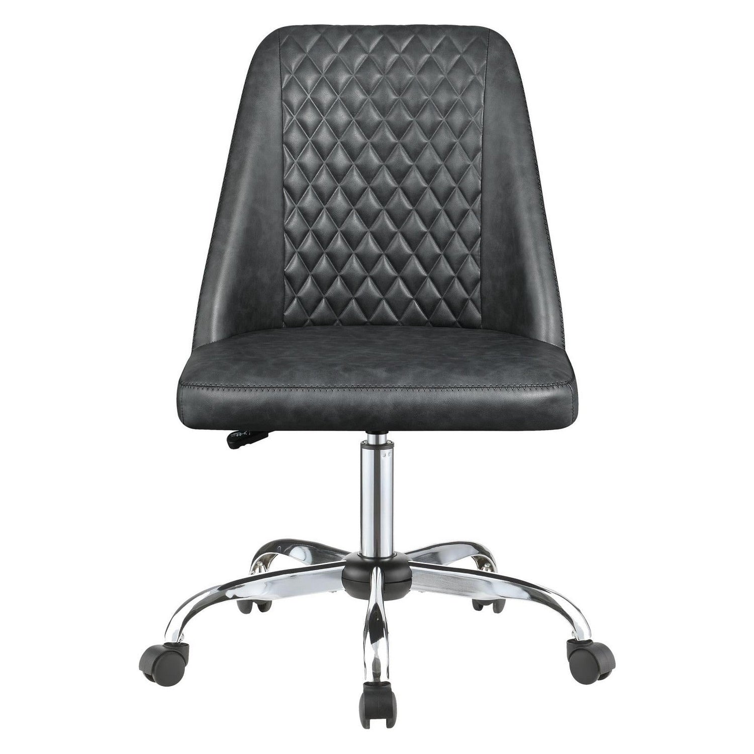 Althea Upholstered Tufted Back Office Chair Grey and Chrome 881196