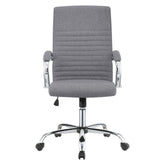 Abisko Upholstered Office Chair with Casters Grey and Chrome 881217