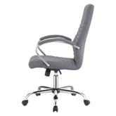 Abisko Upholstered Office Chair with Casters Grey and Chrome 881217