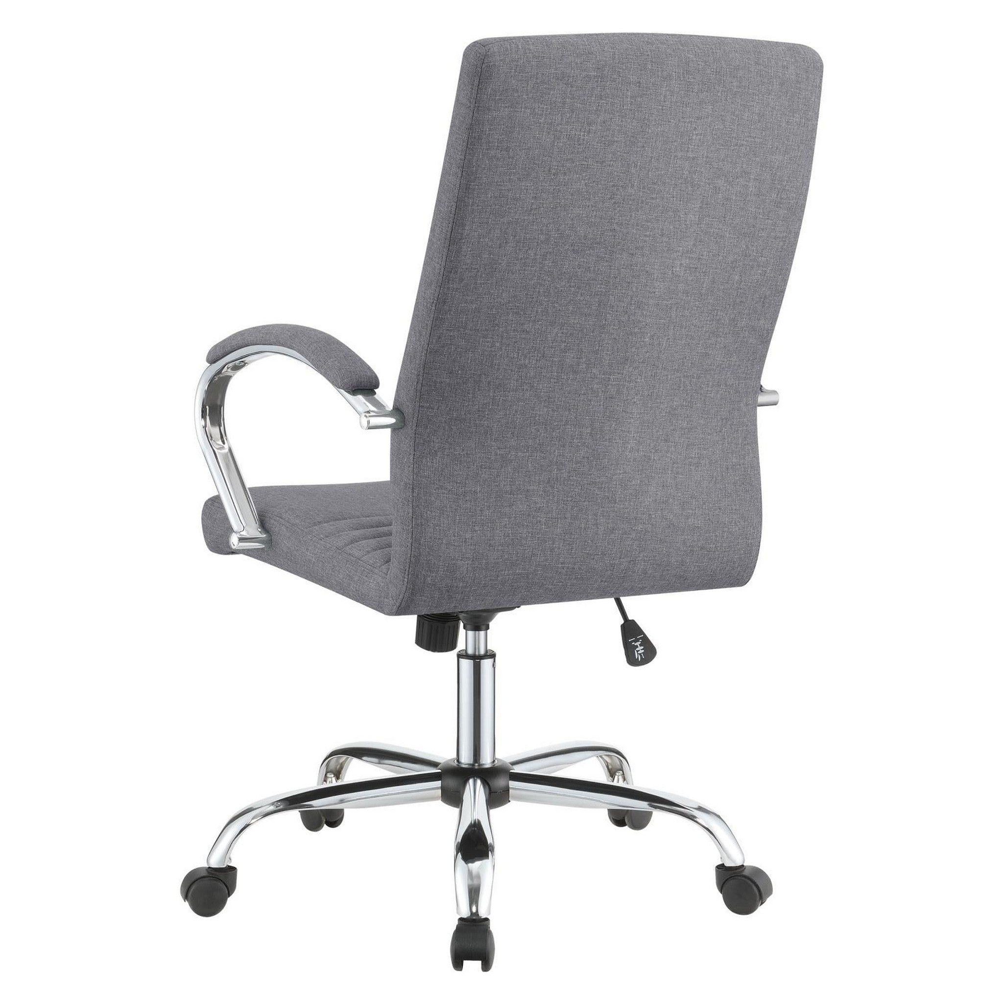 Abisko Upholstered Office Chair with Casters Grey and Chrome 881217