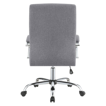 Abisko Upholstered Office Chair with Casters Grey and Chrome 881217