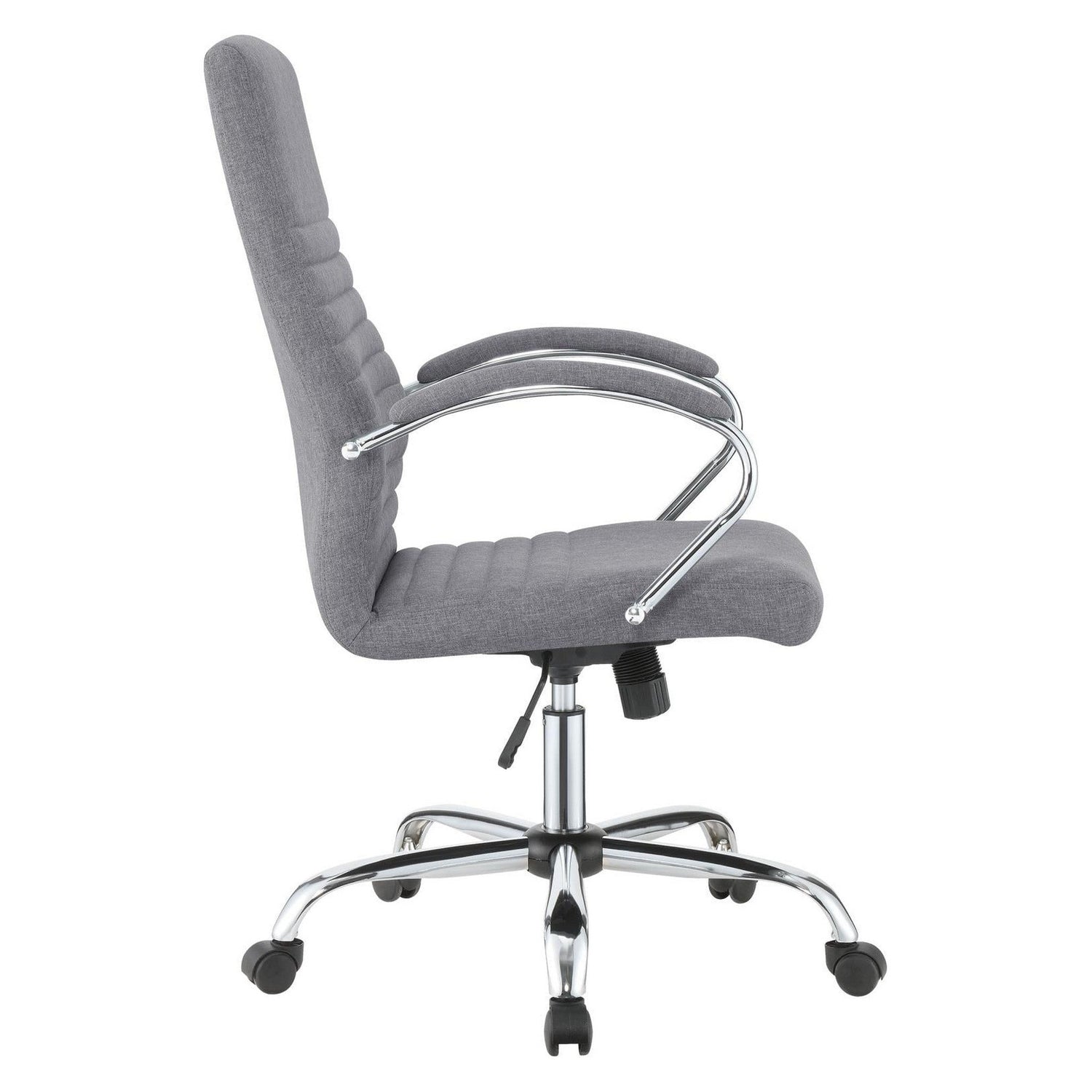 Abisko Upholstered Office Chair with Casters Grey and Chrome 881217