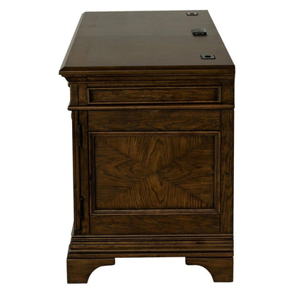 Hartshill Credenza with Power Outlet Burnished Oak 881282