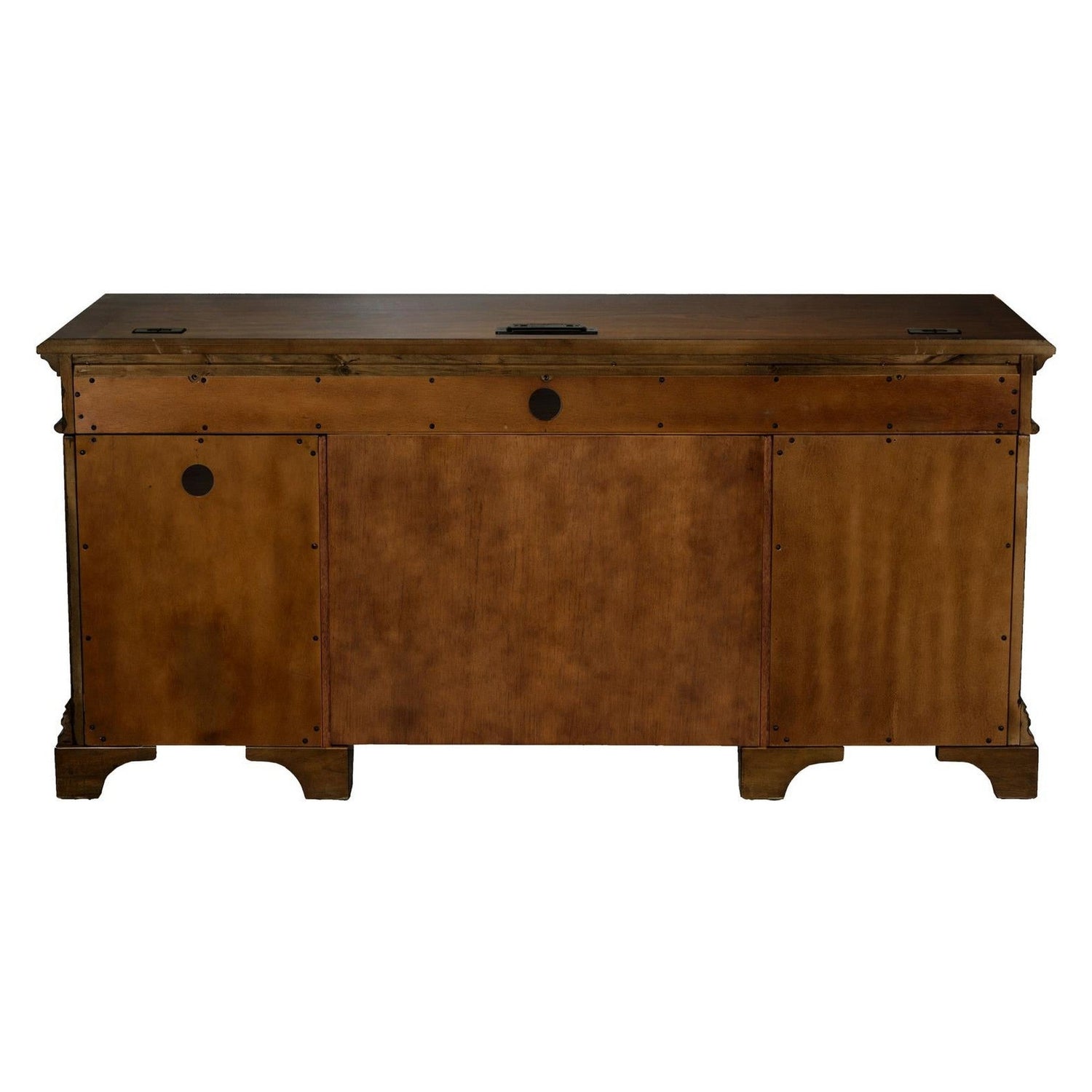 Hartshill Credenza with Power Outlet Burnished Oak 881282