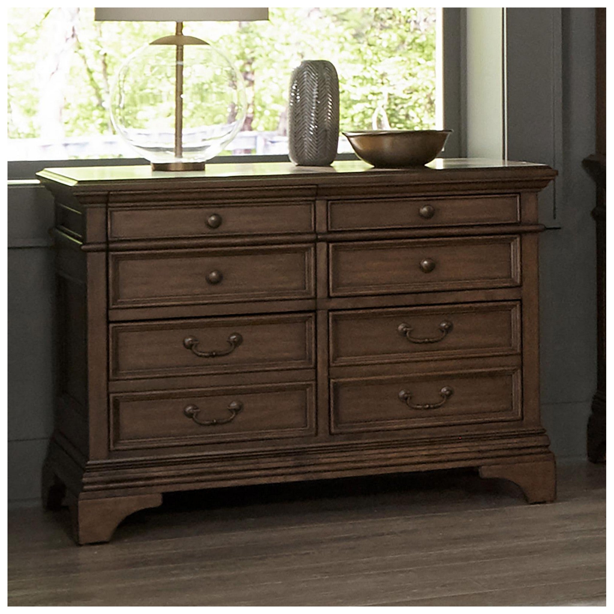 Hartshill 5-drawer File Cabinet Burnished Oak 881284