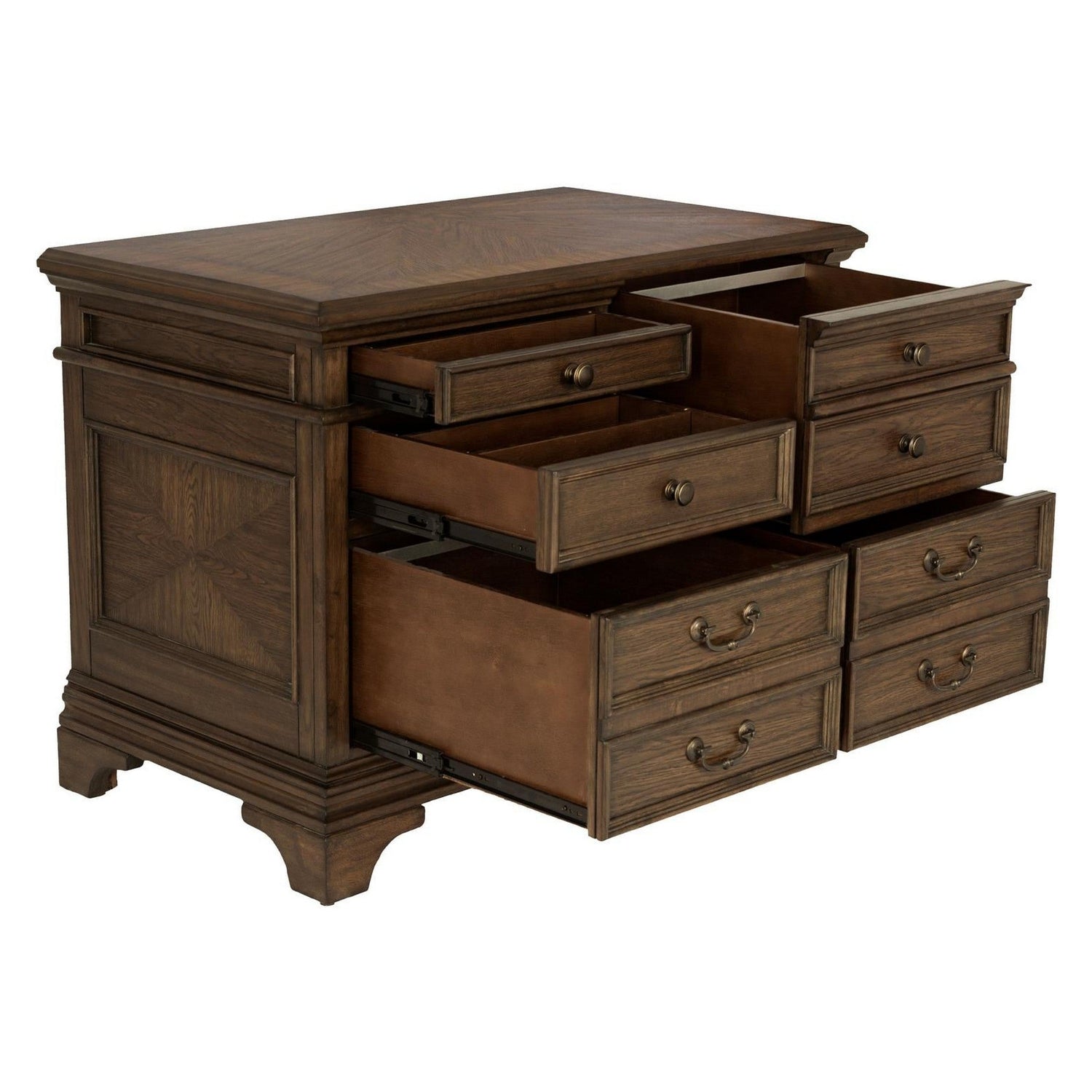 Hartshill 5-drawer File Cabinet Burnished Oak 881284