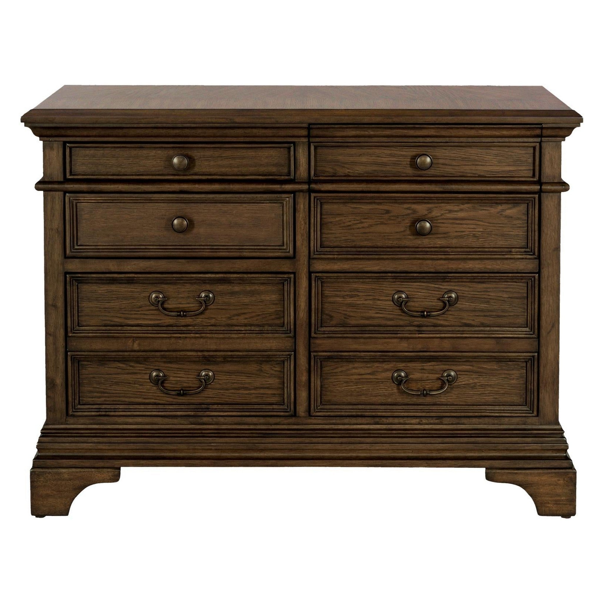 Hartshill 5-drawer File Cabinet Burnished Oak 881284