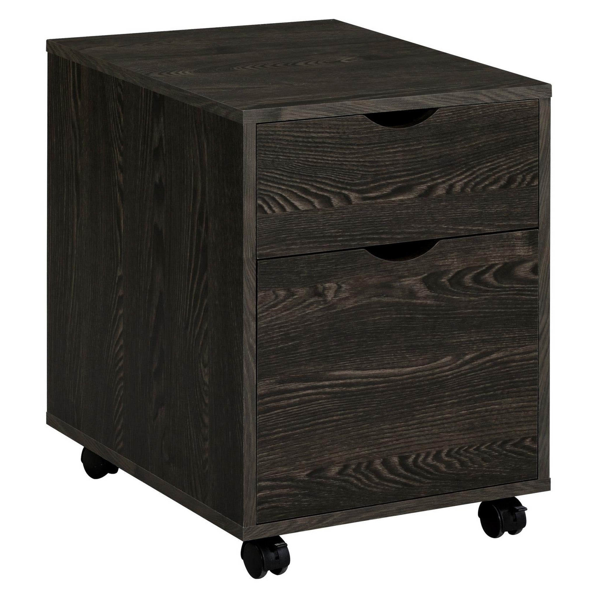 Noorvik 2-drawer Mobile File Cabinet Dark Oak 881572