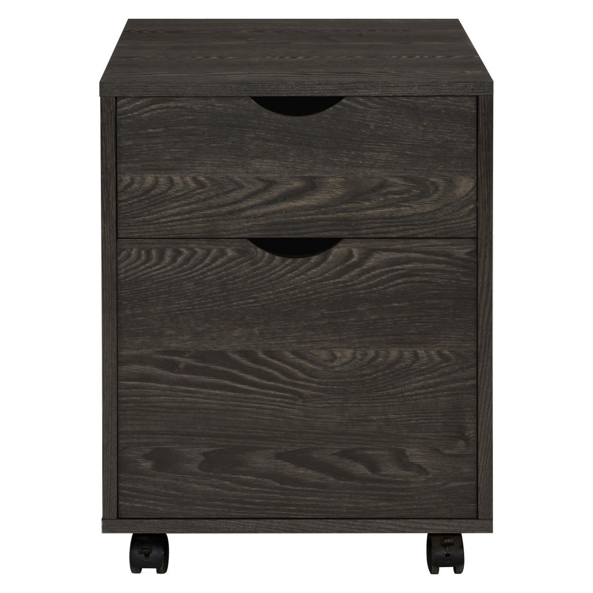 Noorvik 2-drawer Mobile File Cabinet Dark Oak 881572