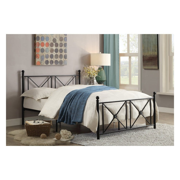 FULL METAL PLFM BED, BLK XX 2047FBK-1