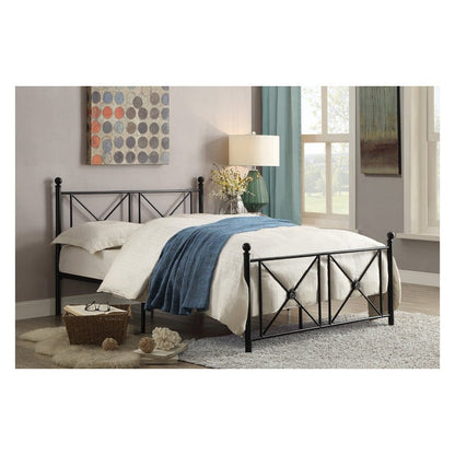 FULL METAL PLFM BED, BLK XX 2047FBK-1