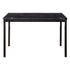 DINING TABLE, FAUX MARBLE TOP, BLACK 2601BK-48