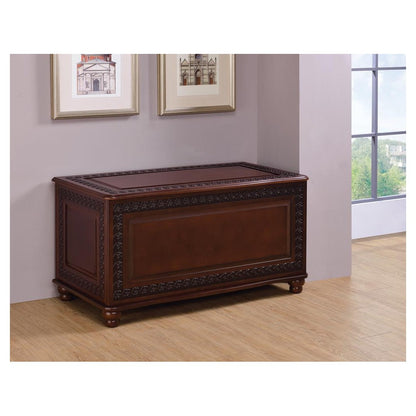 Finlay Flip Open Storage Cedar Chest Deep Tobacco 900012