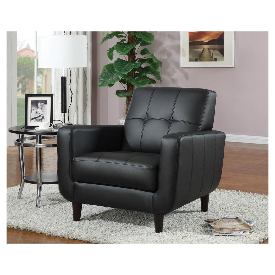 Aaron Padded Seat Accent Chair Black 900204