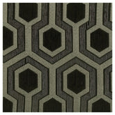 Jansen Hexagon Patterned Accent Chair Grey and Black 900435