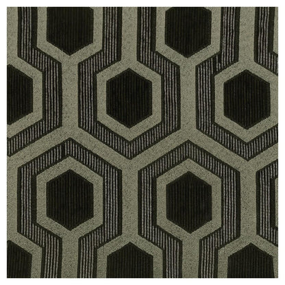 Jansen Hexagon Patterned Accent Chair Grey and Black 900435