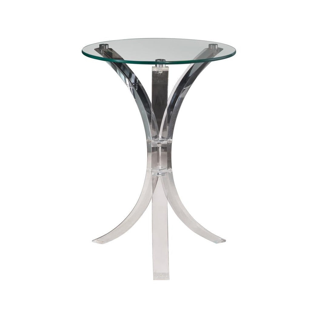 Emmett Round Accent Table Clear 900490