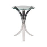 Emmett Round Accent Table Clear 900490