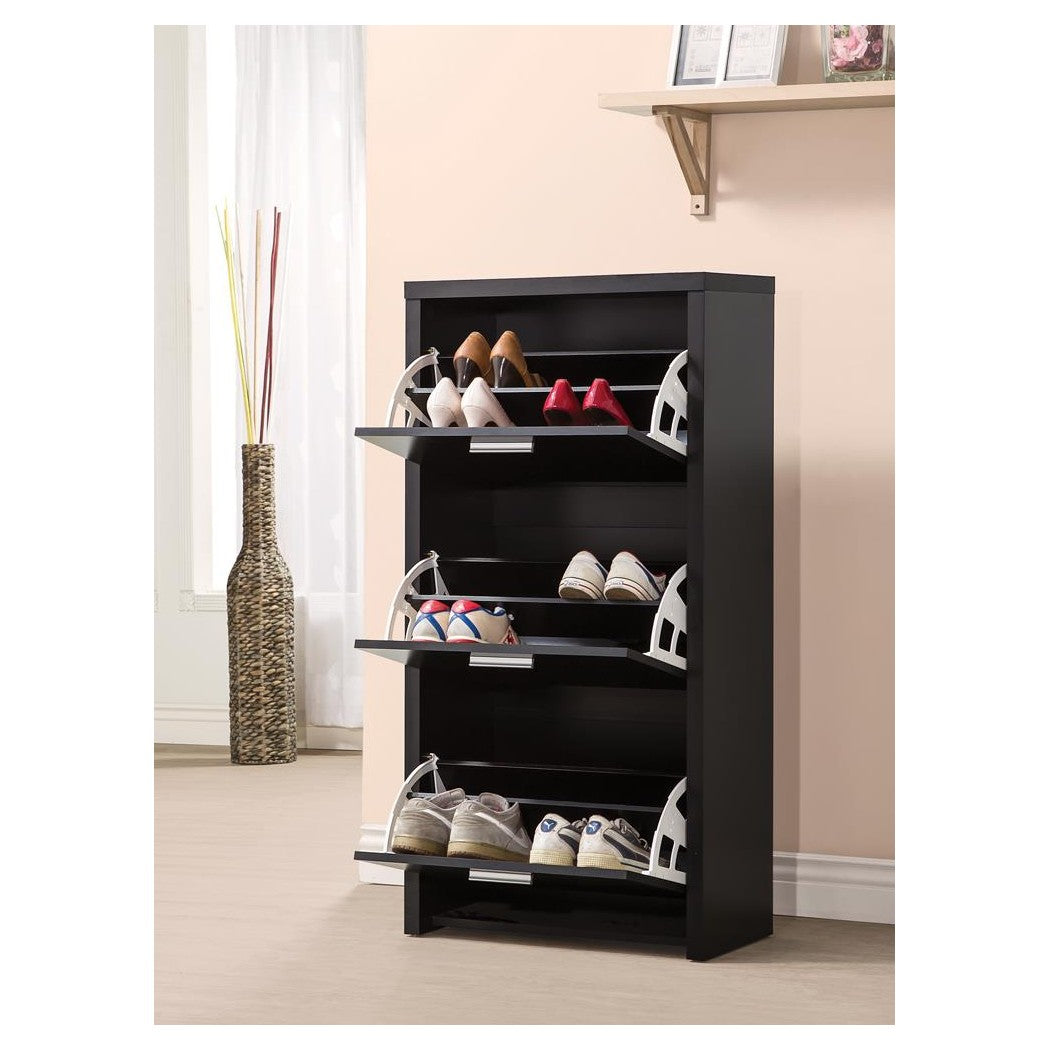 Vivian 3-drawer Shoe Cabinet Black 900604