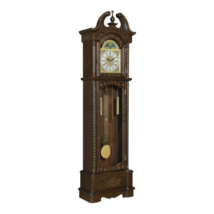 Cedric Grandfather Clock with Chime Golden Brown 900721