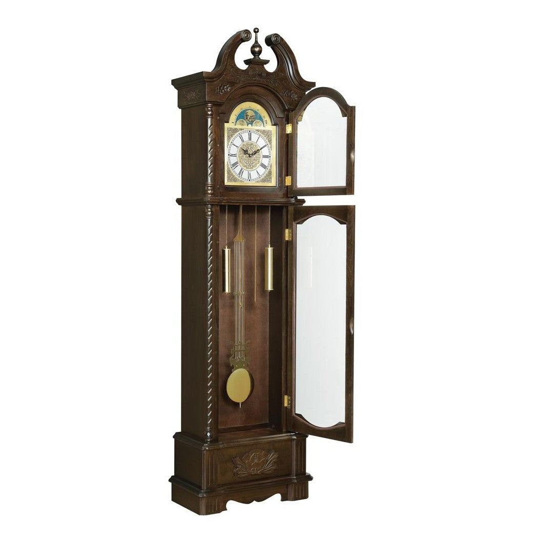 Cedric Grandfather Clock with Chime Golden Brown 900721