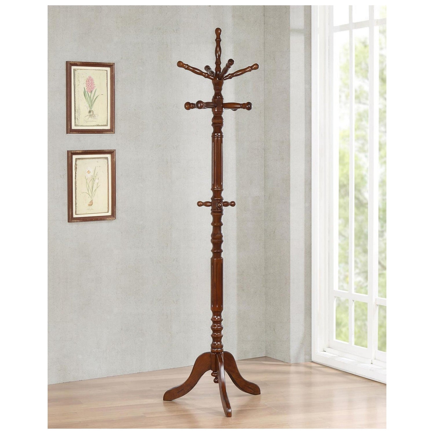 Achelle Coat Rack with 11 Hooks Tobacco 900769