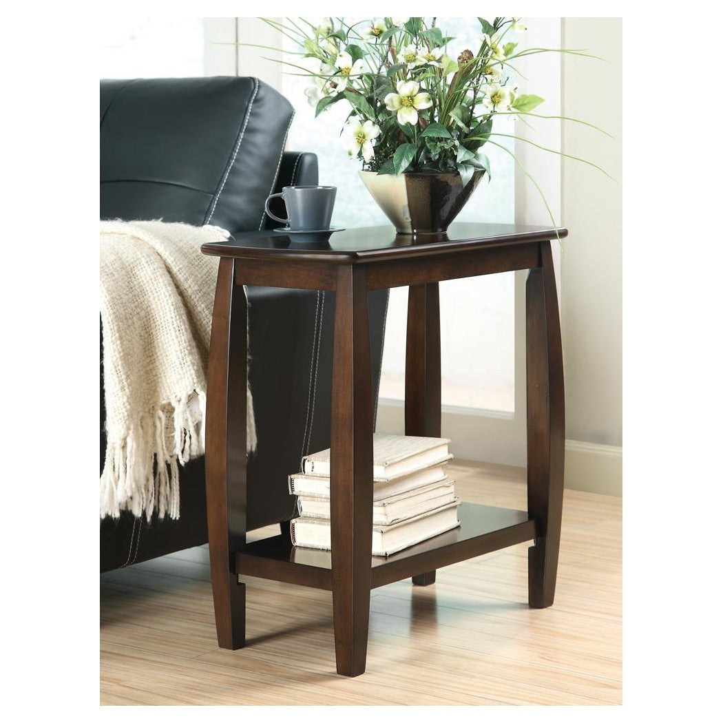 Raphael 1-shelf Chairside Table Cappuccino 900994