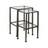 Leilani 2-piece Glass Top Nesting Tables Black 901073