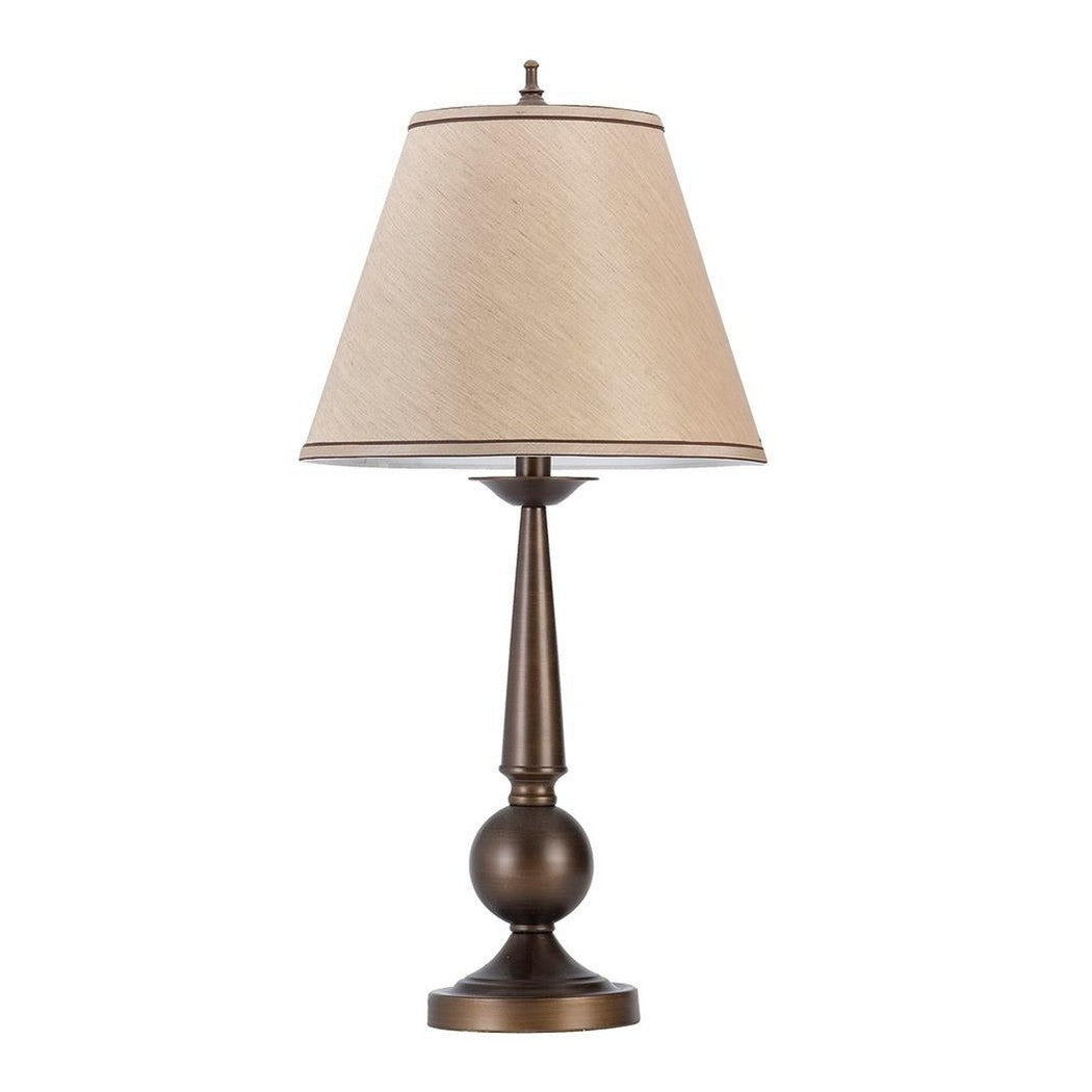 Ochanko Cone shade Table Lamps Bronze and Beige (Set of 2) 901254