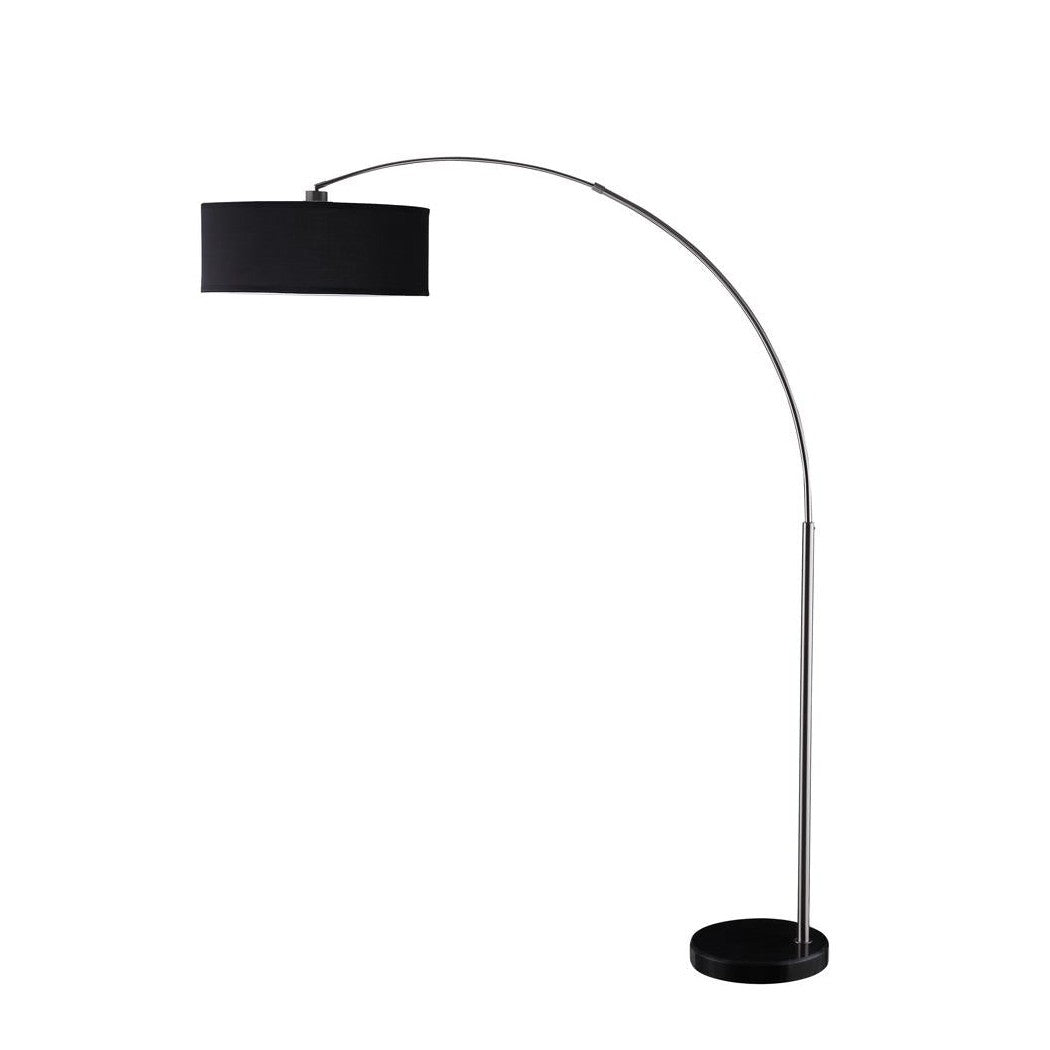 Kawke Drum Shade Floor Lamp Black and Chrome 901486